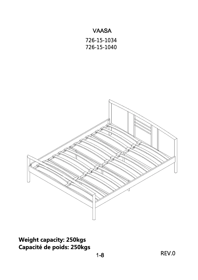 Page 1 de la notice Manuel utilisateur JYSK Vaasa (Queen)