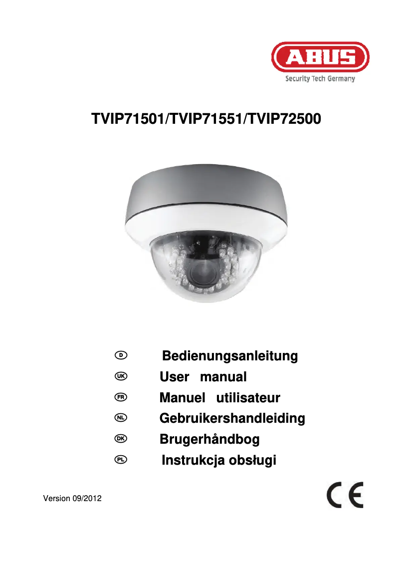 Página 1 del manual Manual de usuario Abus TVIP71501