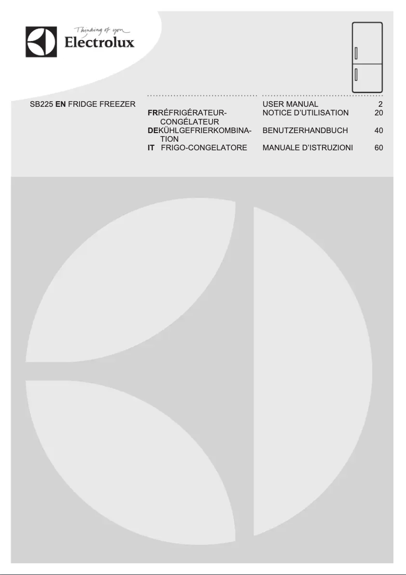 Page n°1 - Manuel utilisateur Electrolux SB225