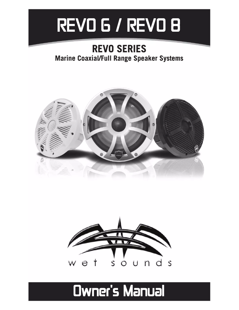 Page 1 de la notice Manuel utilisateur Wet Sounds REVO 8-SWW