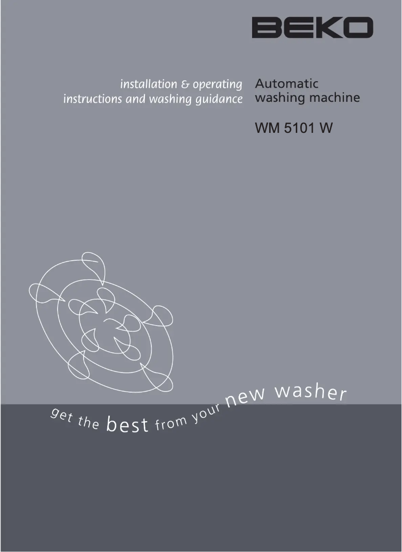 Page 1 de la notice Manuel utilisateur Beko WM 5101 W