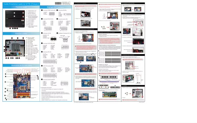 Page 1 de la notice Manuel utilisateur Shuttle SZ77R5
