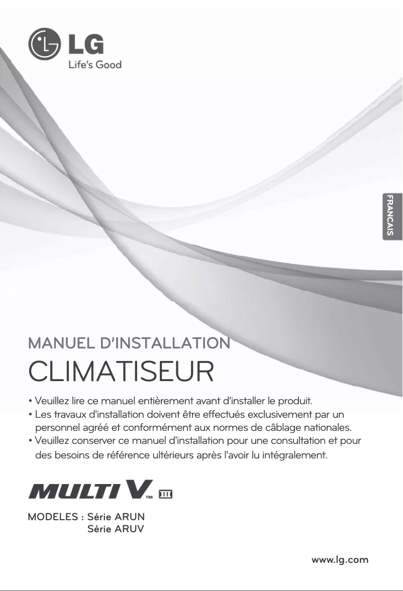 Image de la première page du manuel de l'appareil MULTI V ARUN180LT3