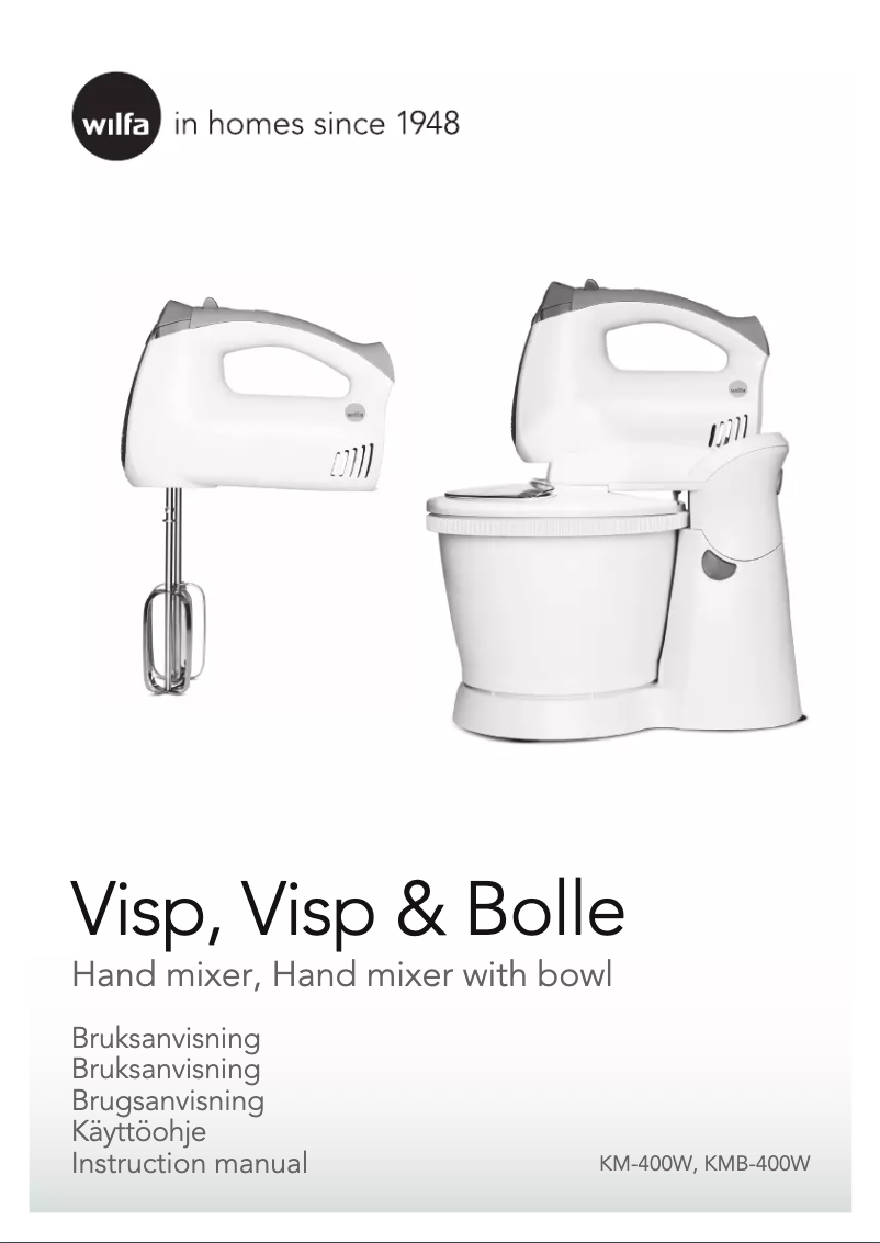 Image de la première page du manuel de l'appareil WM-400W