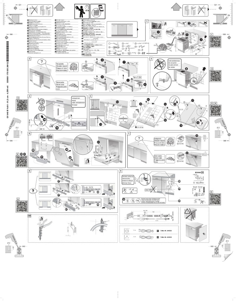 Page n°1 - Guide d'installation Bosch SMV46AX01E