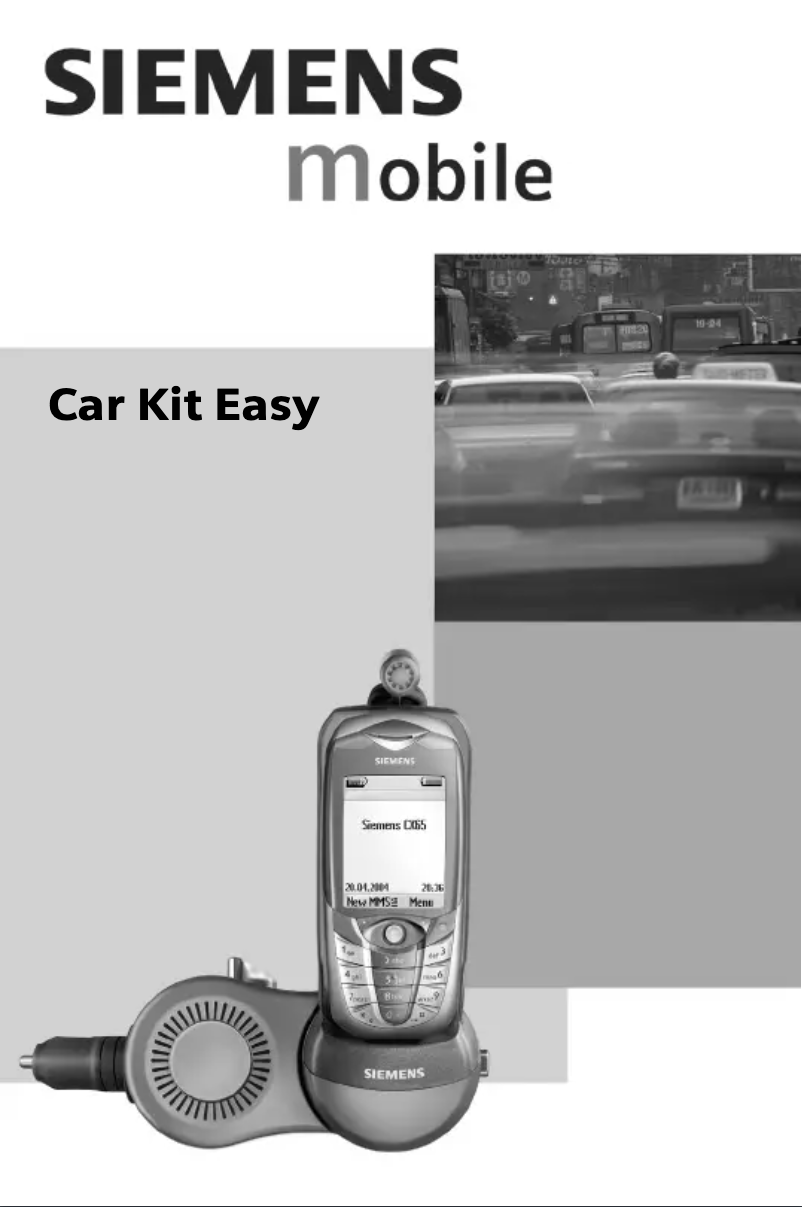 Page 1 de la notice Manuel utilisateur Siemens Car Kit Easy HKP-600