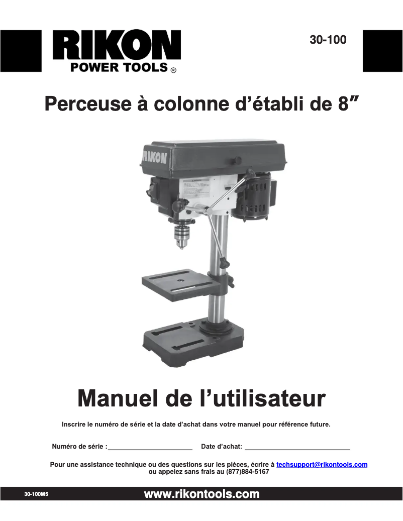 Page n°1 - Manuel utilisateur RIKON 30-100