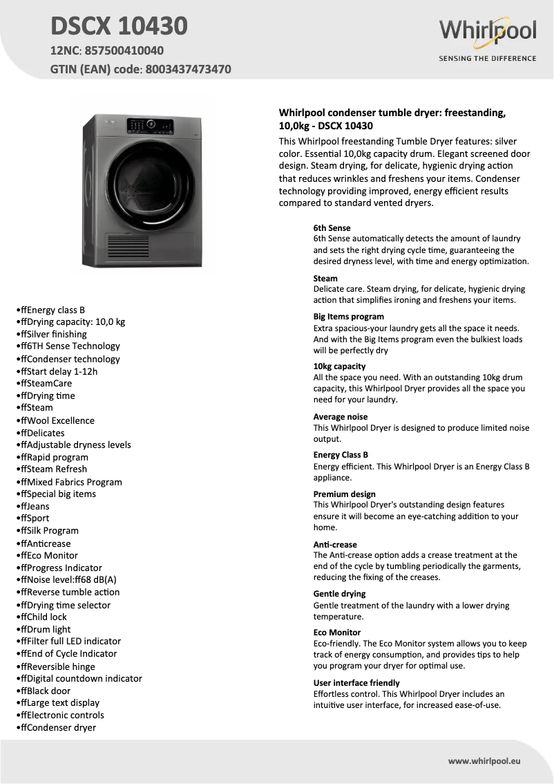 Image de la première page du manuel de l'appareil DSCX 10430