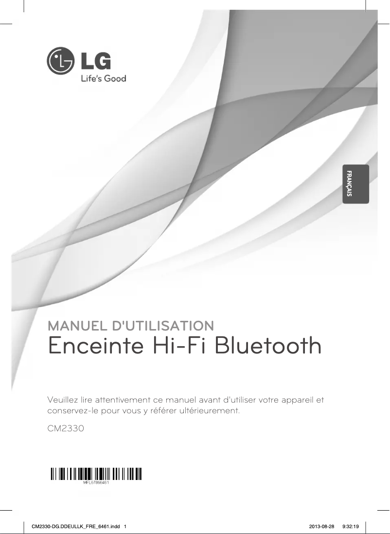 Page 1 de la notice Manuel utilisateur LG CM2330