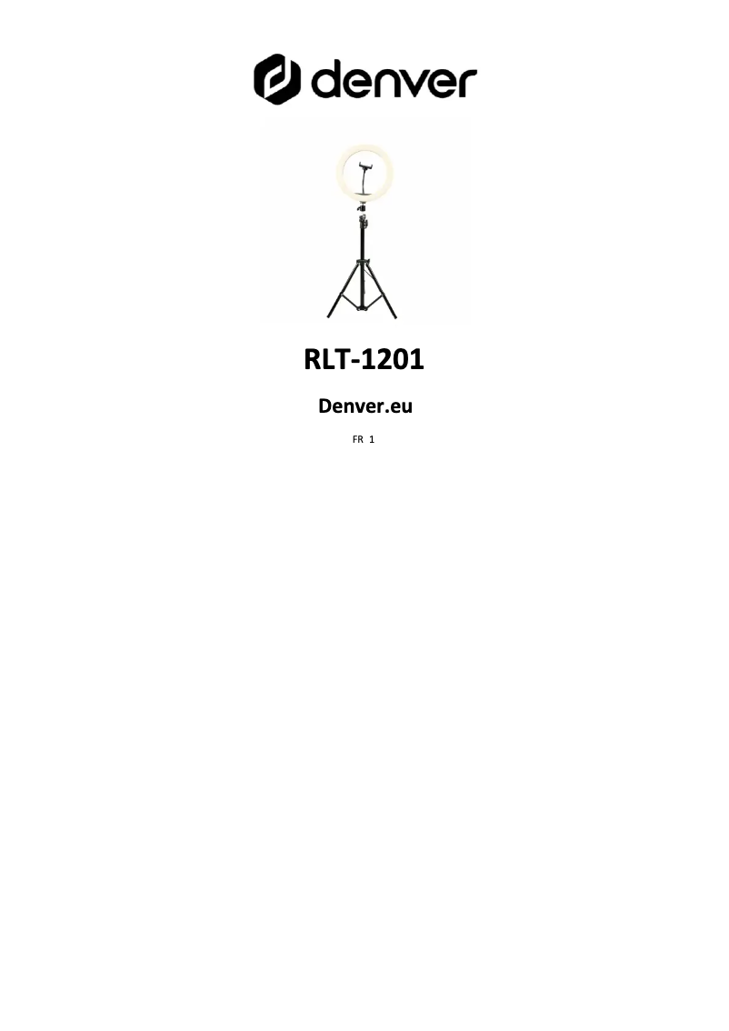 Page 1 de la notice Manuel utilisateur Denver RLT-1201