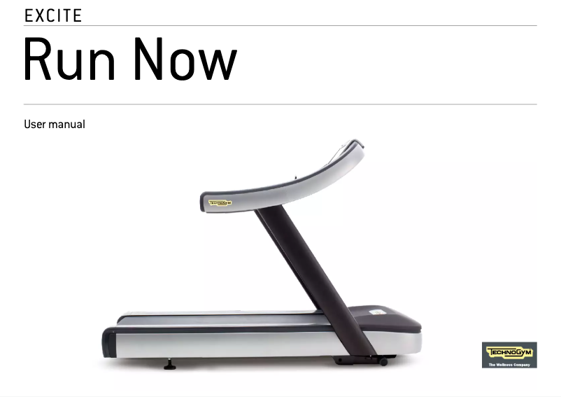 Page 1 de la notice Manuel utilisateur Technogym Run Now