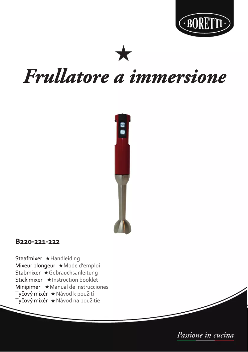 Image de la première page du manuel de l'appareil B221