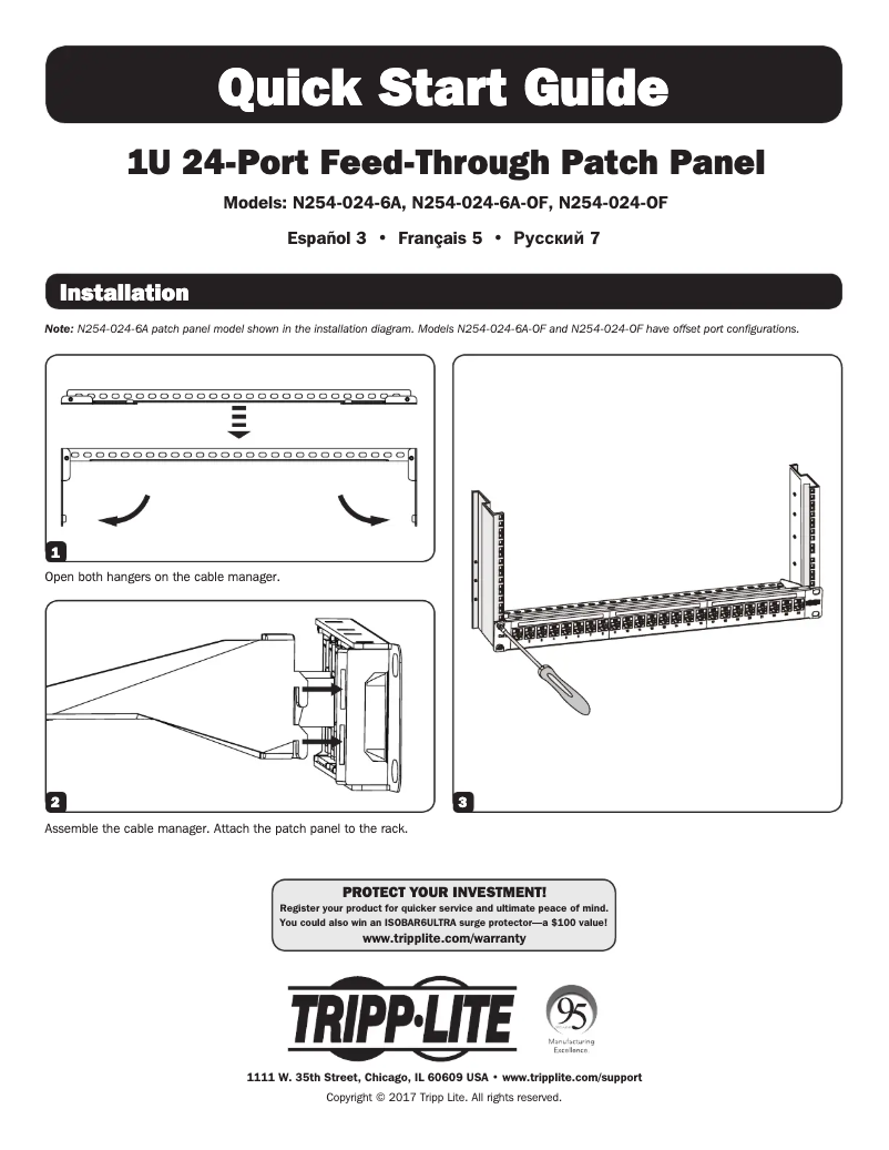Page n°1 - Manuel utilisateur Tripp Lite N254-024-6A