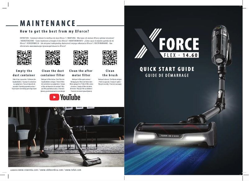 Page n°1 - Guide de démarrage rapide Rowenta X-Force Flex 14.60 RH9958