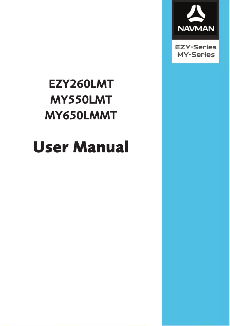 Page n°1 - Manuel utilisateur Navman MY650LMMT