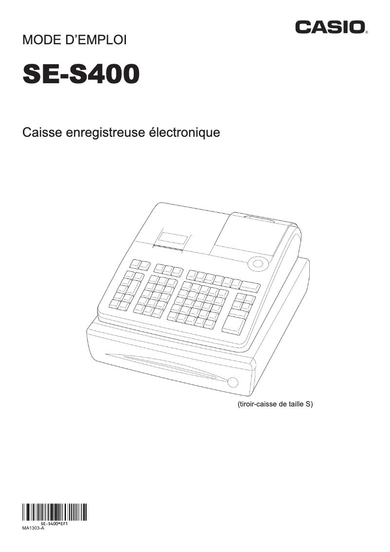 Page 1 de la notice Guide de démarrage rapide Casio SE-S400