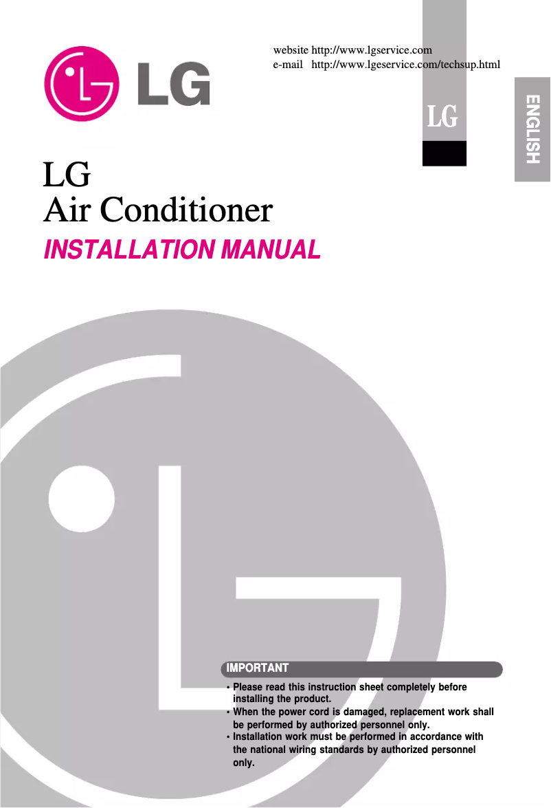 Page n°1 - Guide d'installation LG M30AH