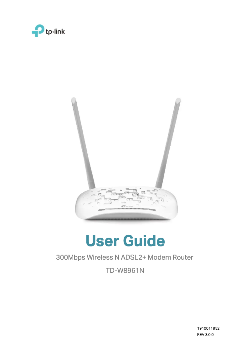 Página 1 del manual Manual de usuario TP-Link TD-W8961N