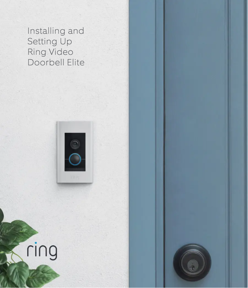 Page 1 de la notice Manuel utilisateur Ring Video Doorbell Elite