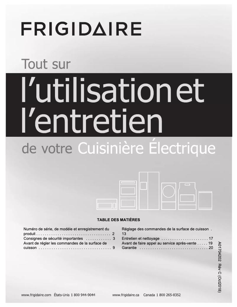 Page n°1 - Manuel utilisateur Frigidaire FGEC3648UB
