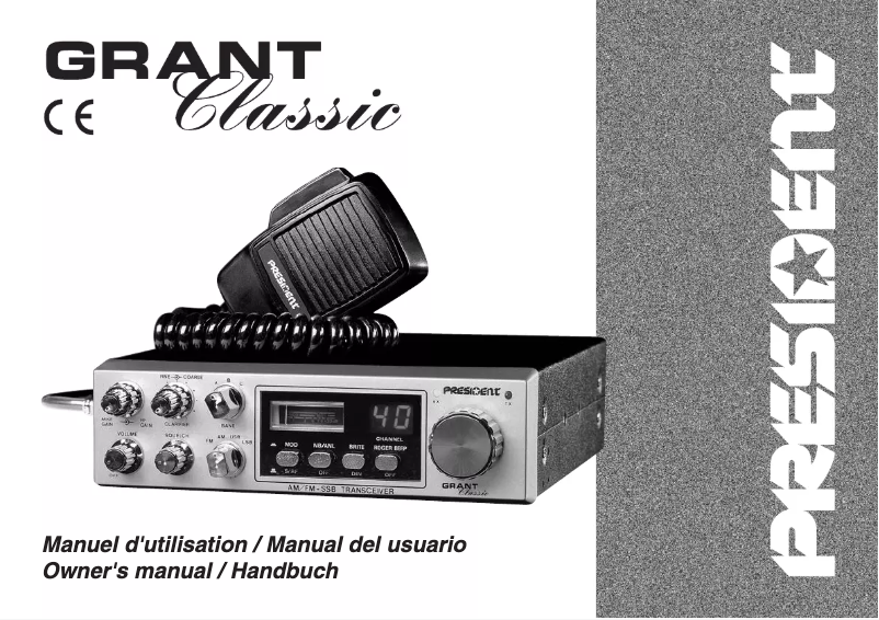 Image de la première page du manuel de l'appareil Grant Classic
