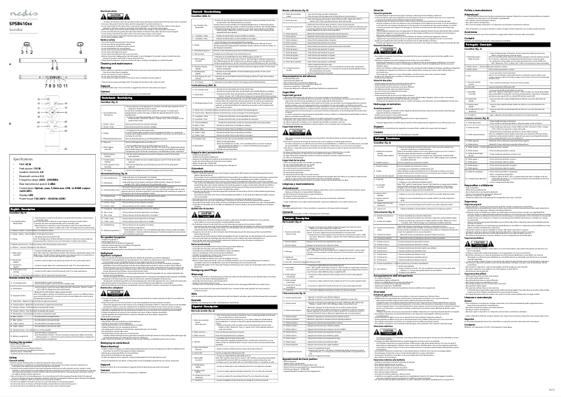 Image de la première page du manuel de l'appareil SPSB410BK