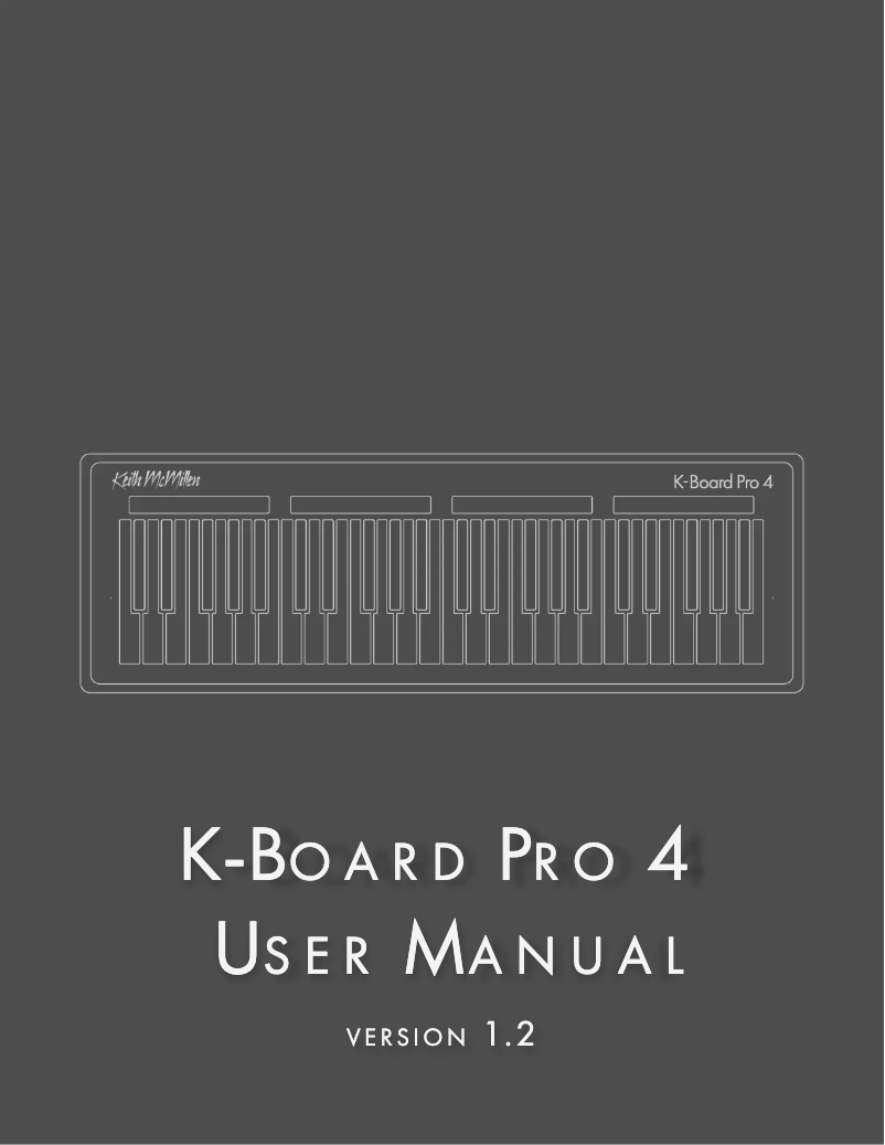 Page 1 de la notice Manuel utilisateur Keith MCmillen K-Board Pro 4