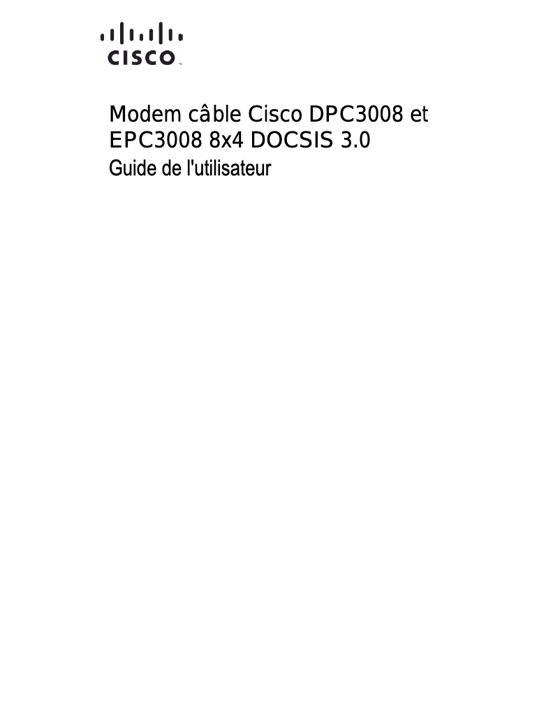 Page 1 de la notice Manuel utilisateur Cisco DPC3008