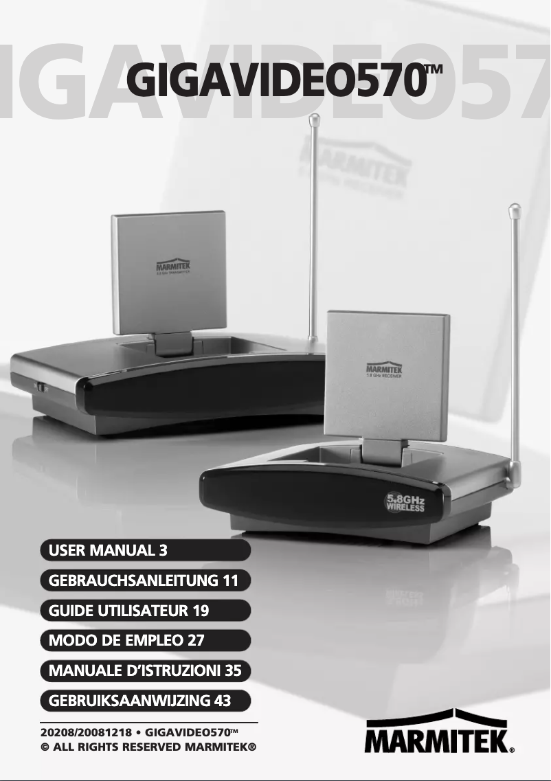 Image de la première page du manuel de l'appareil GigaVideo 570