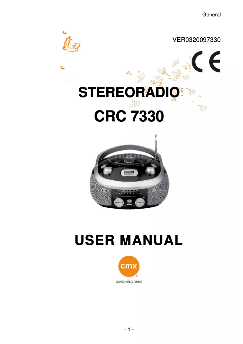 Image de la première page du manuel de l'appareil CRC 7330