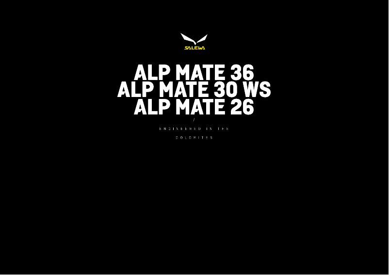 Page n°1 - Manuel utilisateur Salewa Alp Mate 36