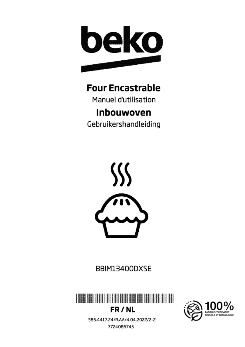 Page n°1 - Manuel utilisateur Beko BBIM13400DXSE