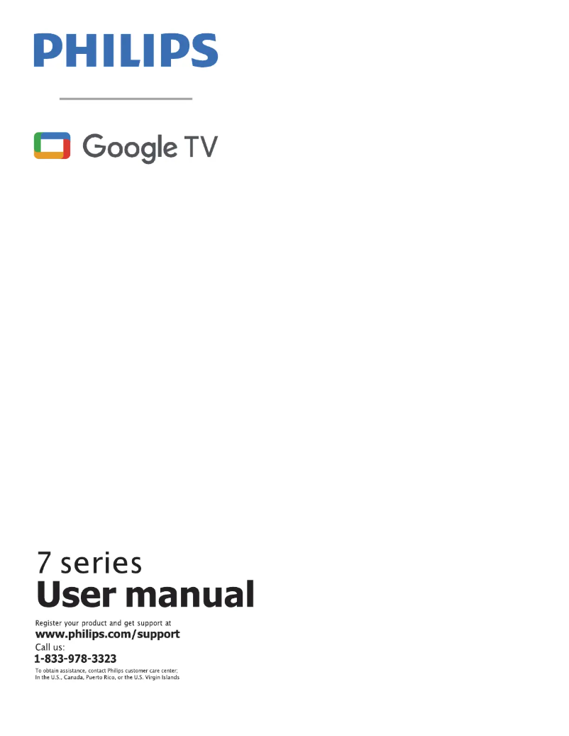 Page n°1 - Manuel utilisateur Philips 70PUL7553