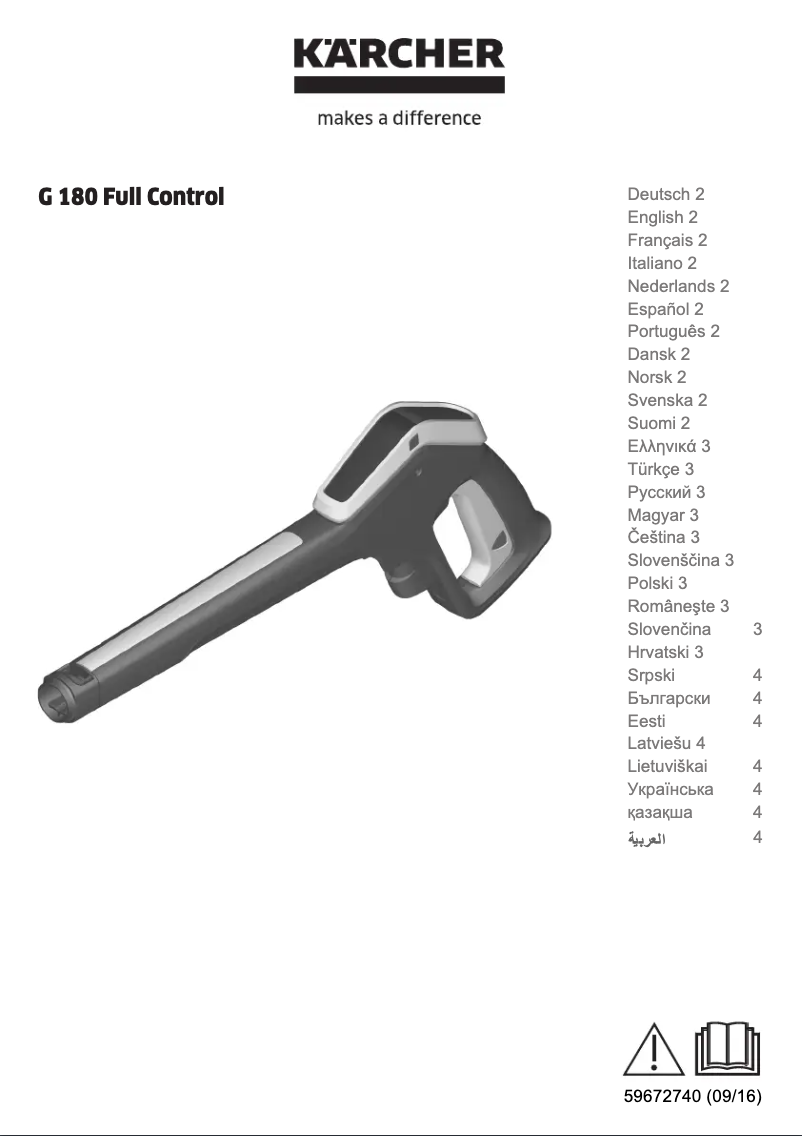 Page n°1 - Manuel utilisateur Kärcher G 180 Full Control