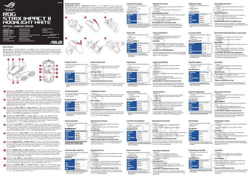 Page 1 de la notice Manuel utilisateur Asus ROG Strix Impact II Moonlight White
