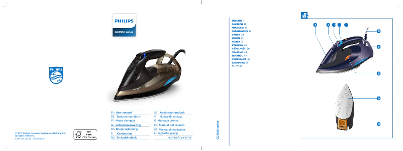 Page 1 de la notice Manuel utilisateur Philips Azur Advanced GC4930