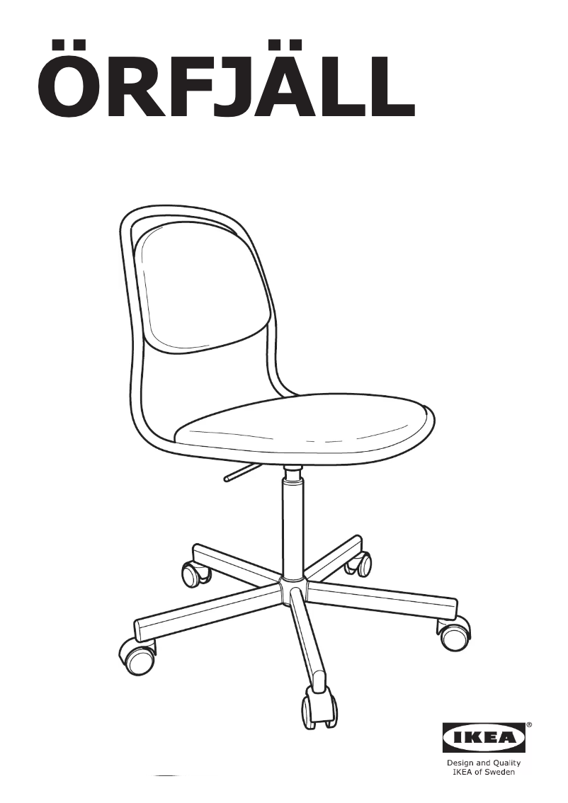 Page 1 de la notice Instructions / montage Ikea ORFJALL