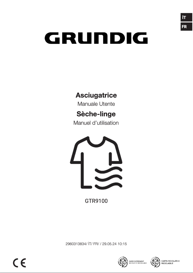 Page 1 de la notice Manuel utilisateur Grundig GTR9100