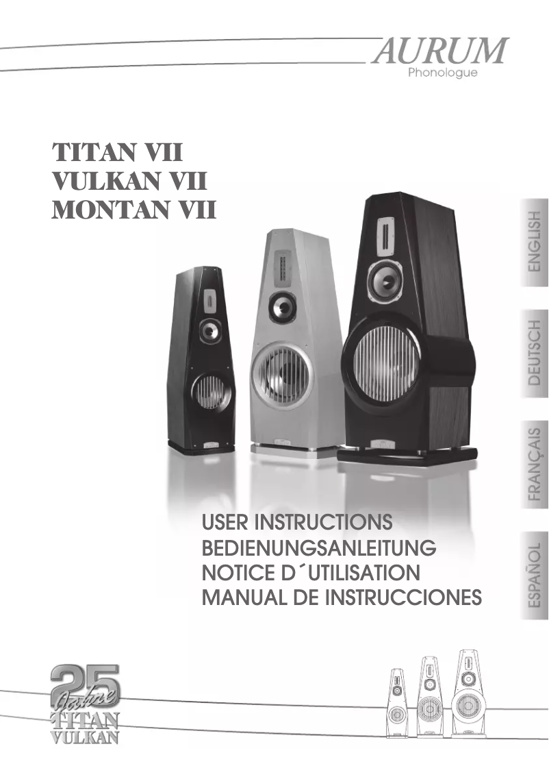 Image de la première page du manuel de l'appareil Vulkan VII