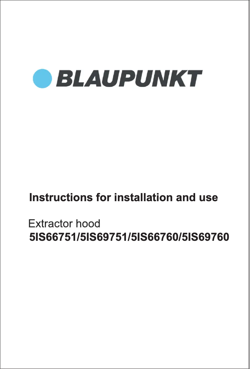 Page n°1 - Manuel utilisateur Blaupunkt 5IS66760
