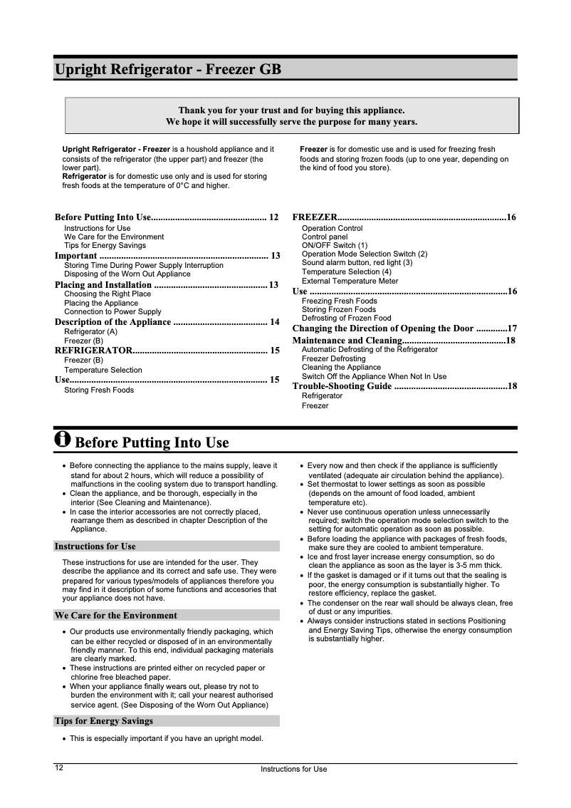 Image de la première page du manuel de l'appareil K 336 2 MLA