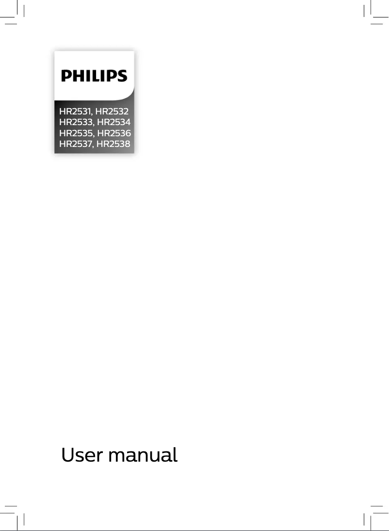 Page 1 de la notice Manuel utilisateur Philips Daily Collection HR2533