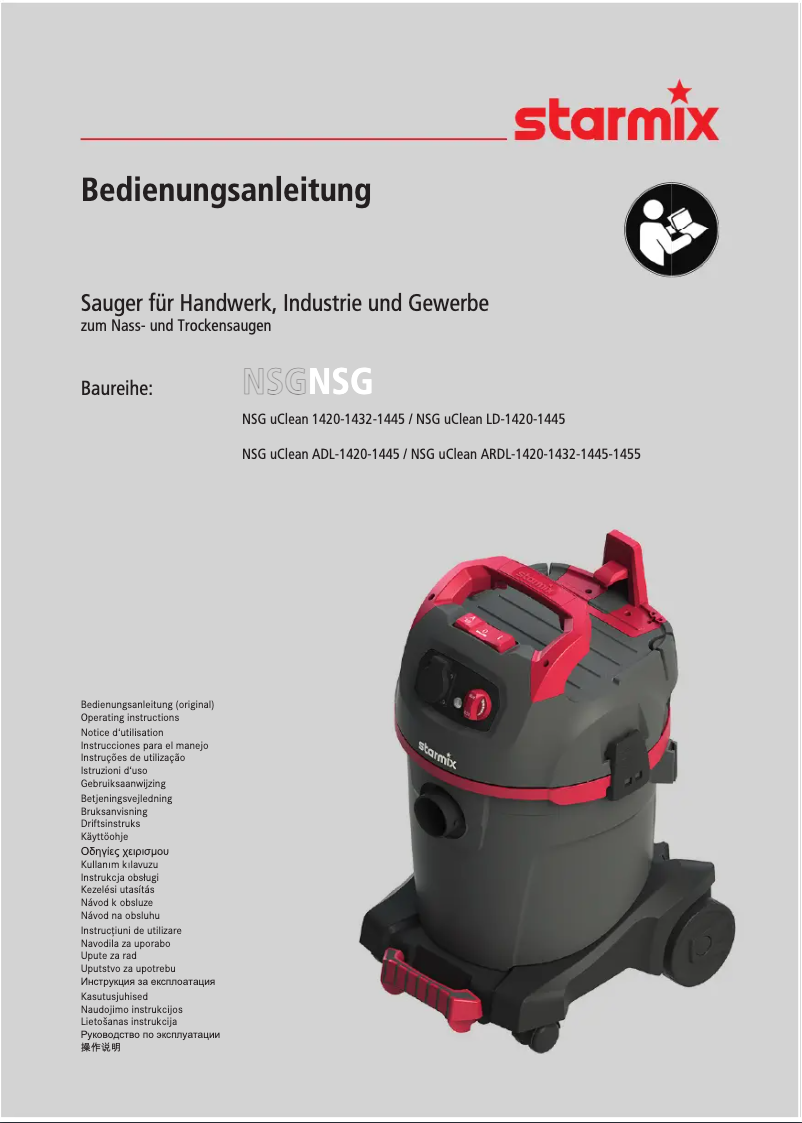 Page 1 de la notice Manuel utilisateur Starmix NSG uClean LD-1420