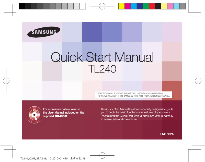 Image de la première page du manuel de l'appareil TL240