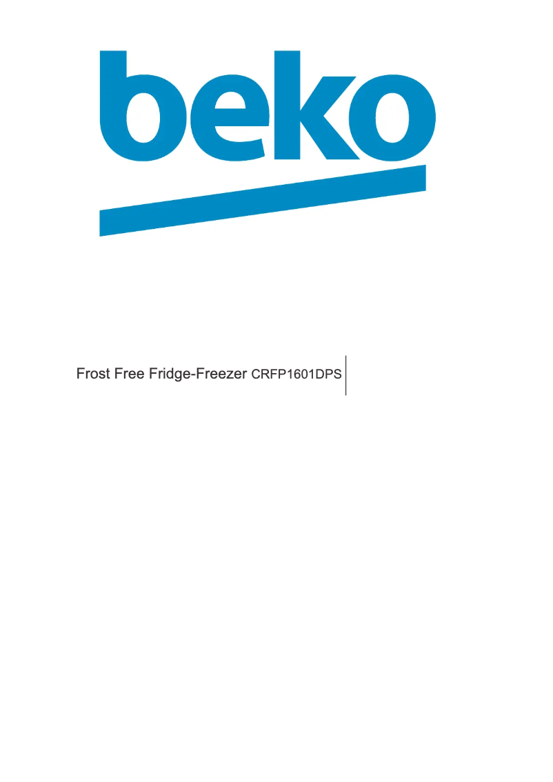 Page 1 de la notice Mode d'emploi Beko CRFP1601D