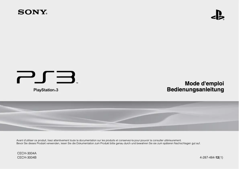 Image de la première page du manuel de l'appareil PlayStation 3 Slim