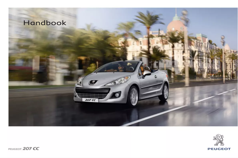 Page 1 de la notice Manuel utilisateur Peugeot 207 CC (2012)