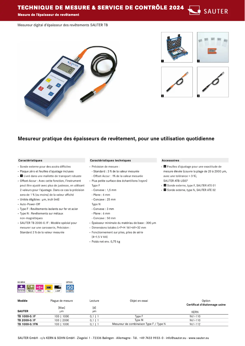 Image de la première page du manuel de l'appareil TB 1000-0.1F