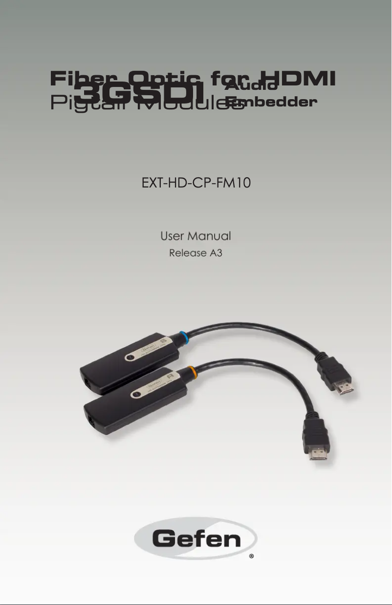 Image de la première page du manuel de l'appareil EXT-HD-CP-FM10