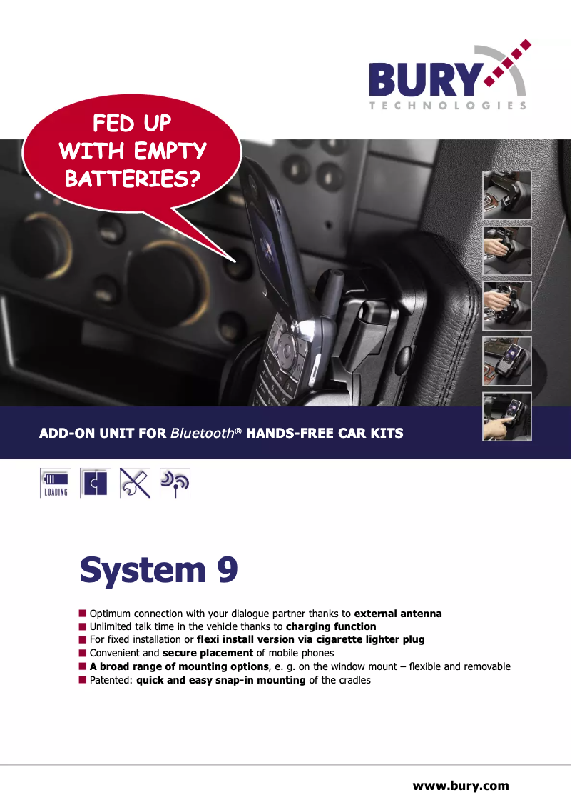 Page 1 de la notice Manuel utilisateur Bury ActiveCradle